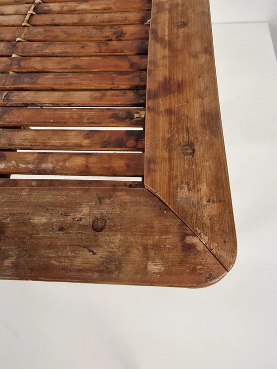 Antique Chinese side table with bamboo top - 1920s / Qing style, Coffee tables, Wood, Beige, Aziatisch (photo 12 of 13)