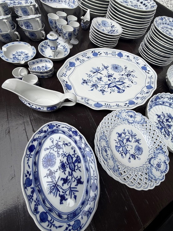 Service de bols 3 pièces, motif oignon original de Meissen – 1er choix – Vaisselle, Porcelain (photo 9 of 10)