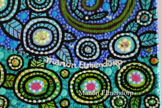 Image 1 of Einzigartiges handbemaltes Gemälde: Baum mit Eule (Neu)