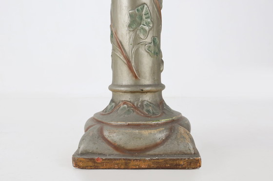 Image 1 of Art Nouveau Console or Pied De Stall in Glazed Plaster, 1920s