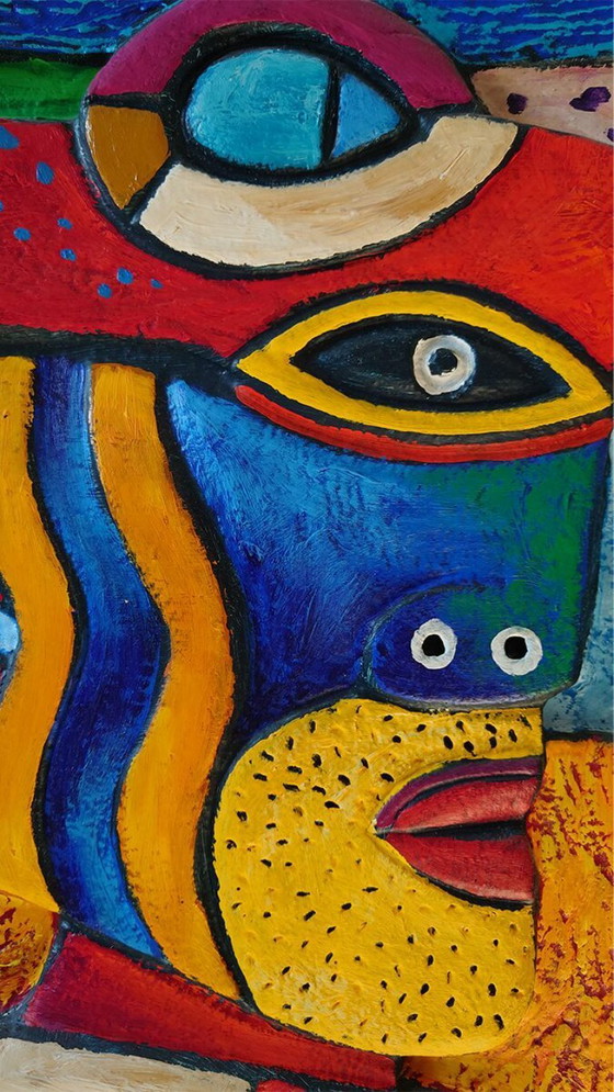 Image 1 of  Clemens Briels - Zeldzaam wandbord: "Yellow Beard of Vegas" - Gesigneerd & Certificaat! ndbord: "Ye