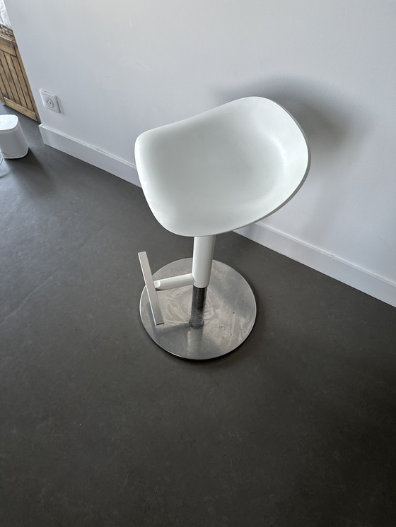 Image 1 of Pair Of Ikea Bar Stools Metal And Plastic