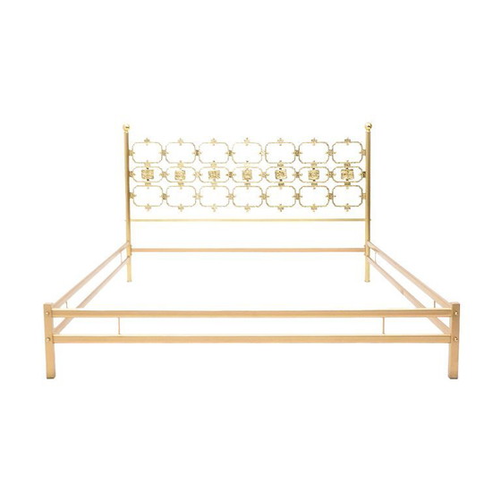 Image 1 of Letto con testiera in ottone di Luciano Frigerio, anni '70