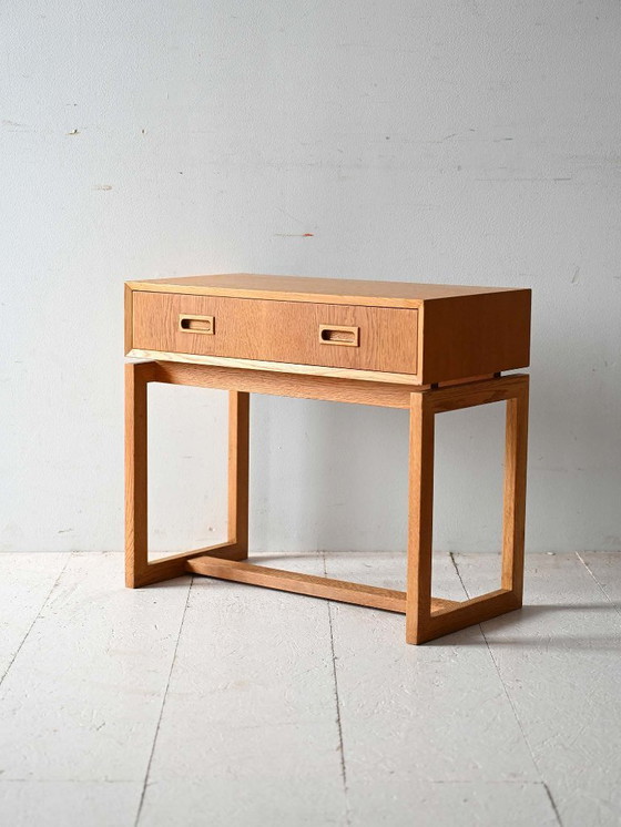 Image 1 of 1960s Scandinavian oak entry cabinet