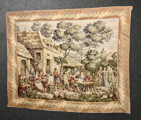 French Tapestry - Gobelin - Aubusson Style – 170 x 150 cm | Early 20th Century – JPParis, Wall decoration (photo 5 of 7)