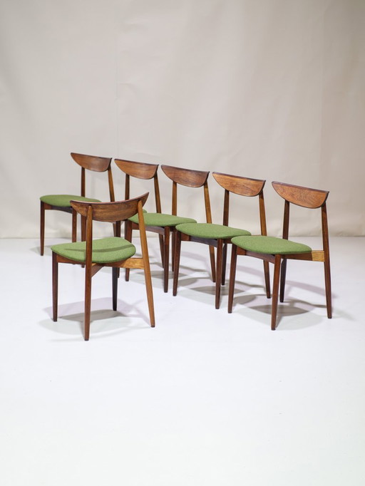 6x Dining chairs Harry Østergaard Rosewood Danish 1960s