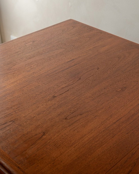 Danish Modern Teak Extendable Dining Table Attributed to Sven Ellekaer, Denmark, 1960s – Wood (photo 11 of 18)