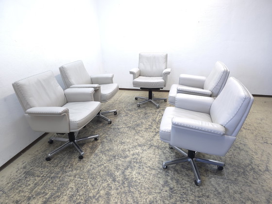 Image 1 of 5x De Sede DS 35 Set Sedie poltrona girevole Poltrona in pelle Desede