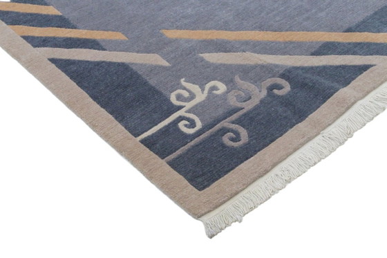 Original Modern Designer Highland Wool Rug Nepal 301 x 200 cm, Rugs & carpets, Blue (photo 4 of 8)