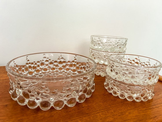 Image 1 of Vintage set (6x) bowls large/small Bolero Bubble 70's