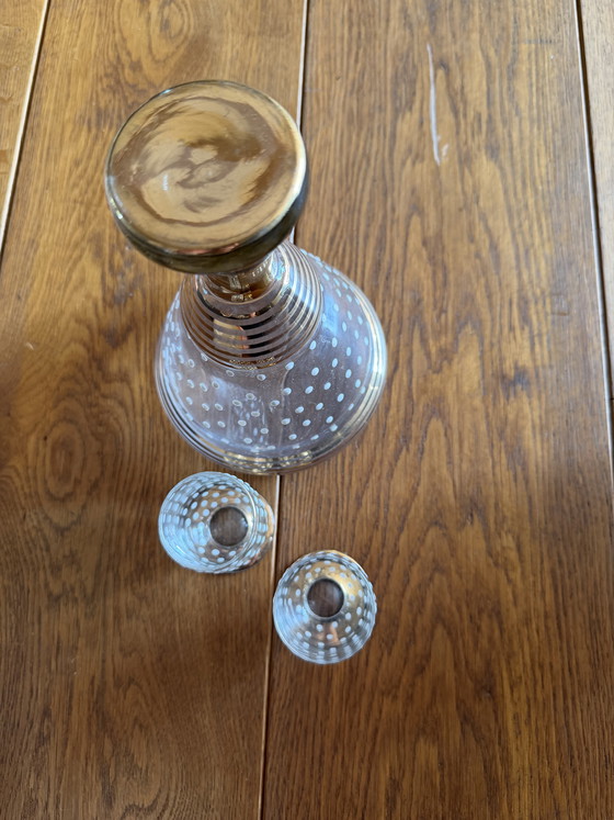 Image 1 of Vintage Likeurset - Karaf Met 2 Glaasjes Retro Design