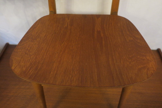 Image 1 of 4x Vintage Butterfly Teak Dining Chairs