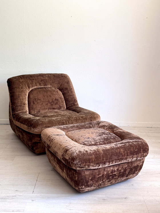 Image 1 of Modulaire vintage lounge set – jaren 70 – velvet