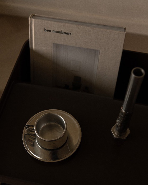 Image 1 of Vintage Marc Held trolley for Prisunic – brown Space Age serving trolley