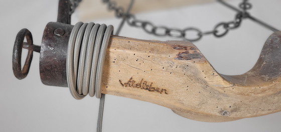 Ox-Yoke-Lamp Upcycled - Lampe à Joug de Bœuf – Plafonniers, Iron, Wood (photo 4 of 5)