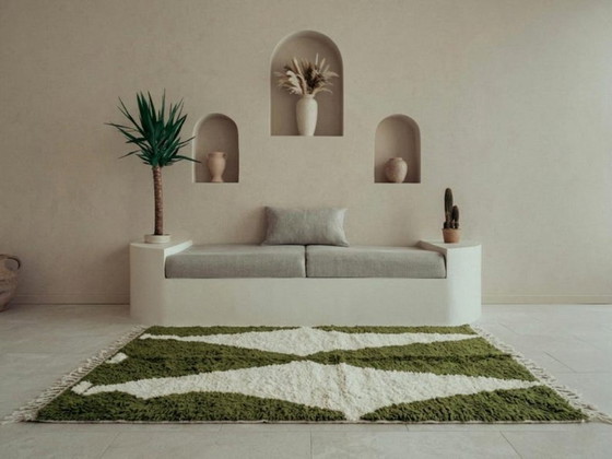 Tapis Berbère Verde Oliva Au Charme Naturel 200cmx300cm – Tappeti, Cotton (photo 7 of 7)