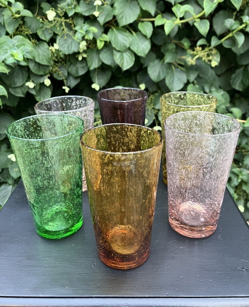 6 glazen Biot sinaasappelsap – glazen karaffen, Glass