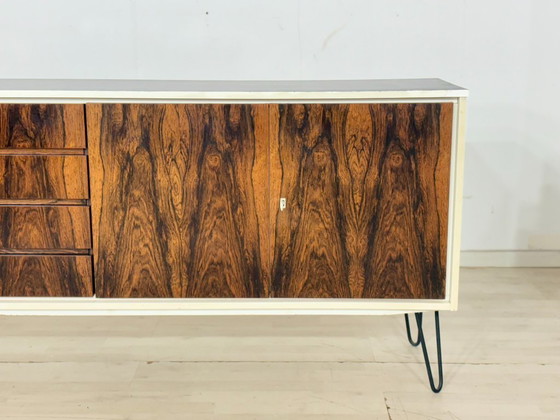 Image 1 of Vintage Palisander Sideboard – Mid Century Kommode – Restauriertes Longboard Unikat