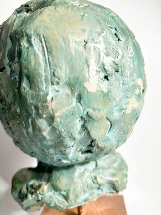 Bruno Bambacaro 1970s Terracotta Bust Sculpture of a Young Man (photo 14 of 15)