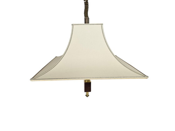 Image 1 of Herda Amsterdam - Trekpendel Hanglamp - Messing - Hollywood Regency Stijl - 70'S