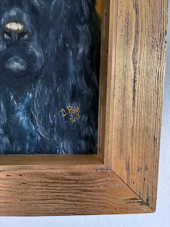 Vintage original dog portrait oil paintings set – Paintings & Drawings, Wood, Canvas (photo 20 of 21)