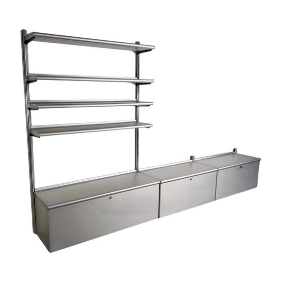Image 1 of Otto Zapf shelving system Vitra Vieler Wingset wall shelf aluminum