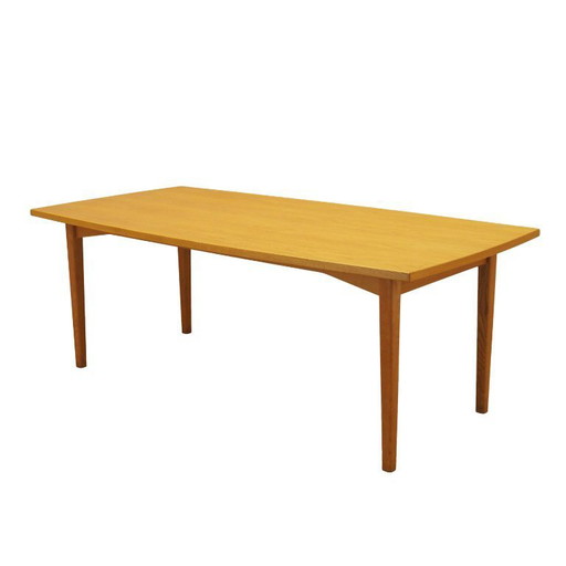 Essenhouten tafel, Deens design, jaren 70, gemaakt in Denemarken.