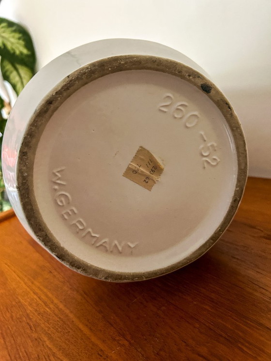 Image 1 of XL vintage Allemagne de l'Ouest vaas wit