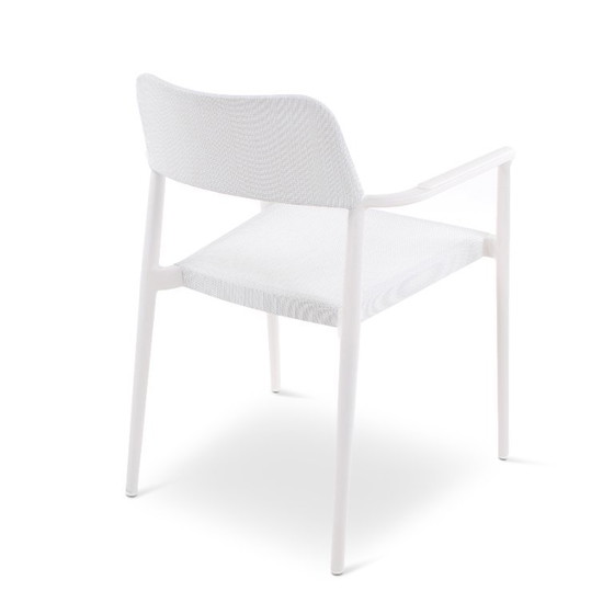 6 Fauteuils Alu Blanc – Castle-Line, Chaises de jardin, Aluminium (photo 3 of 5)