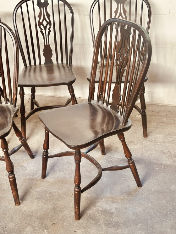Image 1 of Windsor stoelen antiek 6 stuks crinoline 