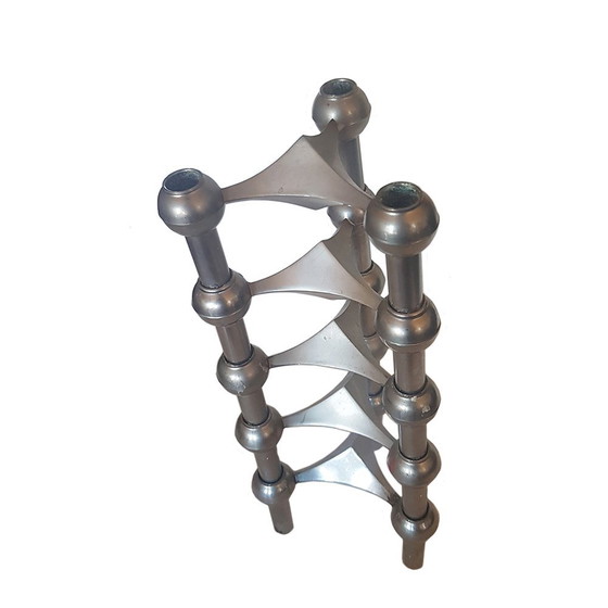 Image 1 of Mid-Century Modular Candleholders Set by Fritz Nagel for BMF, Set of 6
