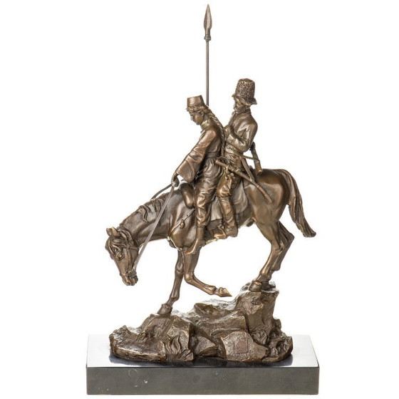Image 1 of Estatua de bronce de cosacos a caballo