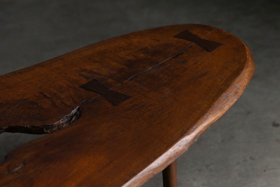 Image 1 of Mesa de centro moderna orgánica con hueco natural, Francia, mediados del siglo XX