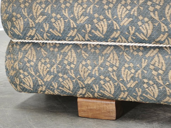 Tschechischer Art-Deco-Fußhocker aus den 1930er Jahren, gepolstert mit Walnussholz – Wood (photo 8 of 13)