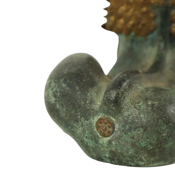 Image 1 of Grande Leone del Tempio in bronzo dorato