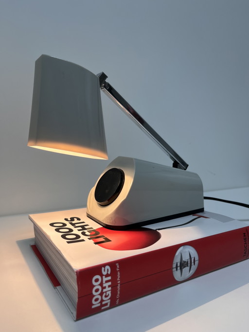 HBH graue MINI Tisch- oder Schreibtischlampe von H. Bødtcher-Hansen, Design von Panton Fog & Mørup.