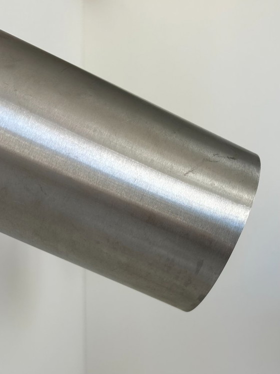 Image 1 of Een paar vintage verstelbare wandlampen, geborsteld metaal, Frankrijk, 1970