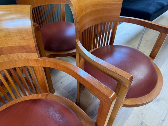 7x Sillas Barrel Cassina – Sillas de comedor, Leather, Wood (photo 6 of 8)