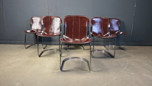 Vintage dining chairs by Cidue set of 6, 1970s