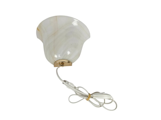 Image 1 of Lampada da parete - stile Barovier & Toso - vetro marmorizzato - applique - oro - anni '90