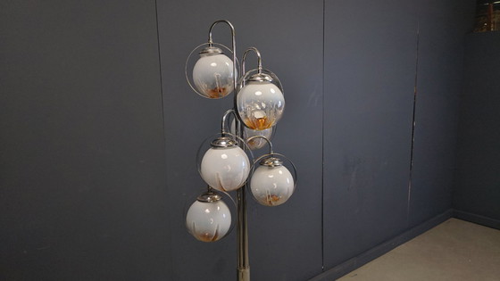 Image 1 of Vintage vloerlamp van Murano-glas van Mazzega, jaren 70.