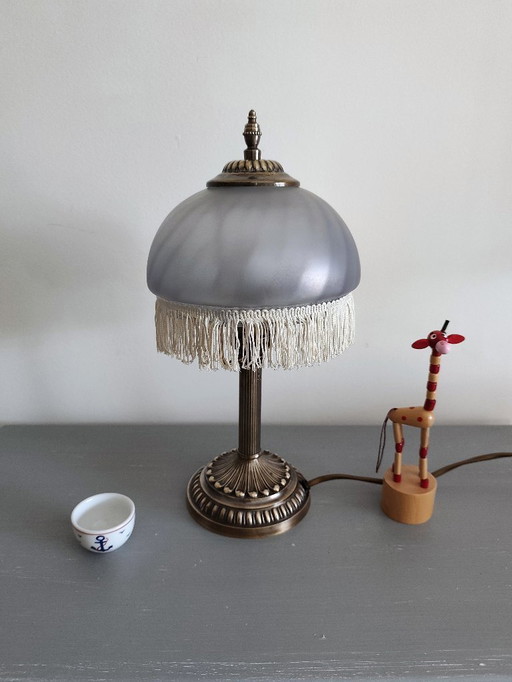 Antique lamp with nylon tassels