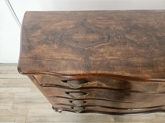 Commode Chippendale en loupe de noyer, années 1940 – Wood, Klassiek (photo 5 of 22)