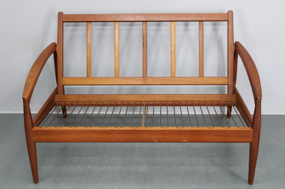 Image 1 of 1960S Magnus Olesen Papier Mes 2-zits Teak Sofa, Denemarken