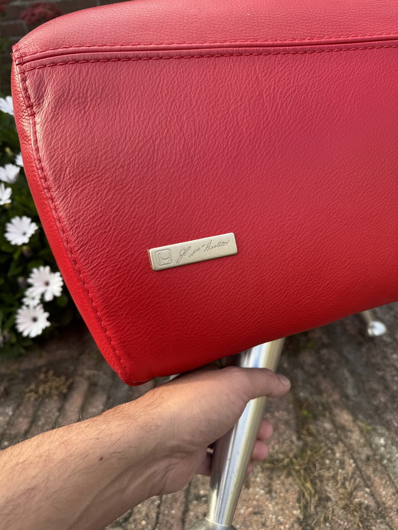 Image 1 of Nicoletti fauteuil met hocker in Italiaans design