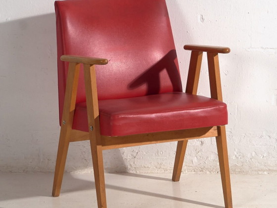 Poltrona Vintage Rossa con Braccioli (c.1960) – Poltrone (photo 2 of 10)