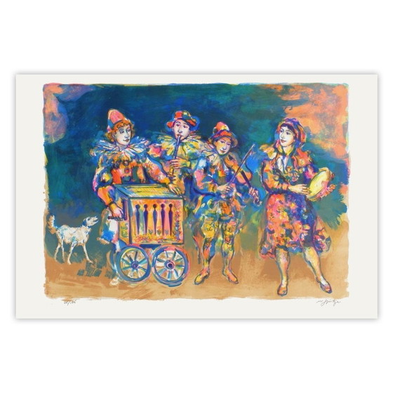 Image 1 of Walter SPITZER Les jeunes musiciens Lithographie signée 1985