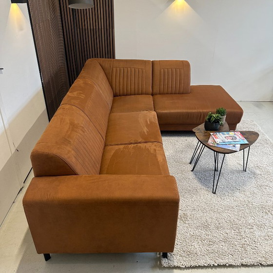 Image 1 of Cognacfarbenes Ecksofa, gereinigt, 276 x 200 cm