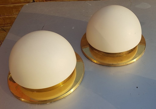 2X Plafoniere Lamp van Glashütte Limburg