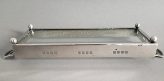 Image 1 of Hans Ofner/Josef Hoffmann secessionistisch dienblad voor Wolkenstein&Glückselig 1902